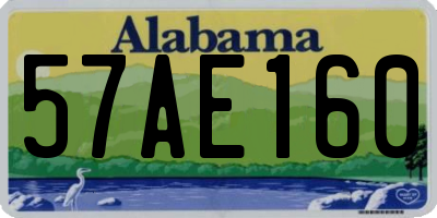 AL license plate 57AE160