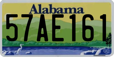 AL license plate 57AE161