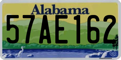 AL license plate 57AE162