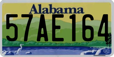 AL license plate 57AE164