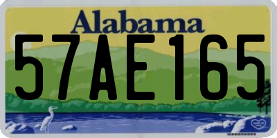 AL license plate 57AE165