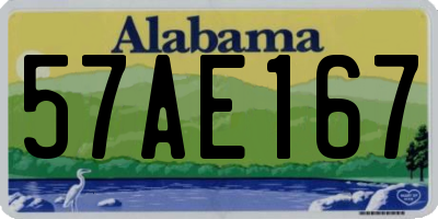 AL license plate 57AE167