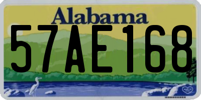 AL license plate 57AE168