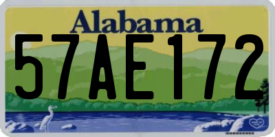 AL license plate 57AE172