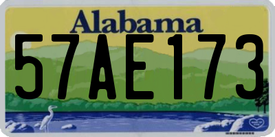 AL license plate 57AE173