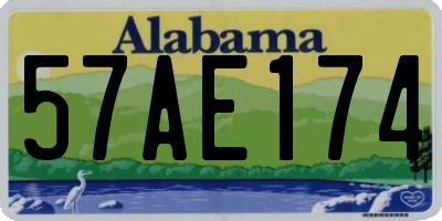 AL license plate 57AE174