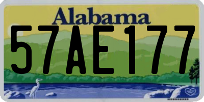 AL license plate 57AE177