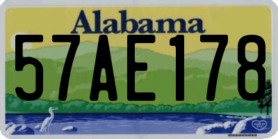AL license plate 57AE178