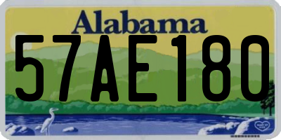 AL license plate 57AE180