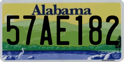 AL license plate 57AE182