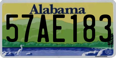 AL license plate 57AE183