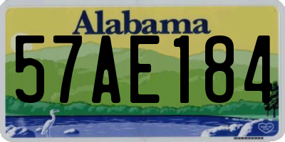 AL license plate 57AE184