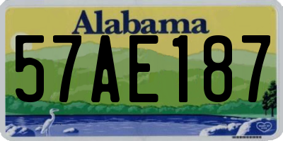 AL license plate 57AE187