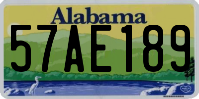 AL license plate 57AE189