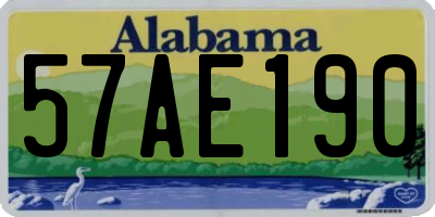 AL license plate 57AE190