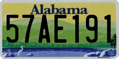 AL license plate 57AE191