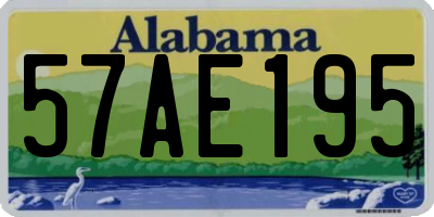 AL license plate 57AE195