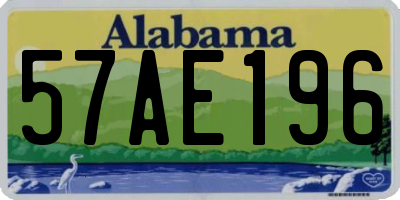 AL license plate 57AE196