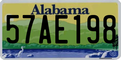 AL license plate 57AE198