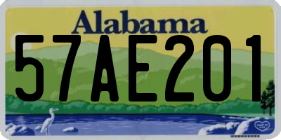 AL license plate 57AE201