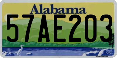 AL license plate 57AE203