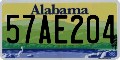 AL license plate 57AE204