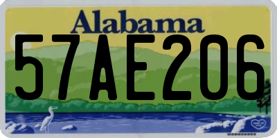 AL license plate 57AE206