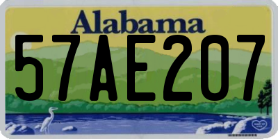 AL license plate 57AE207