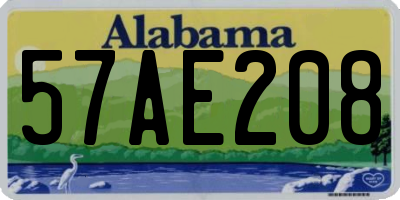 AL license plate 57AE208