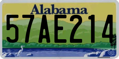 AL license plate 57AE214