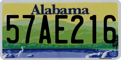 AL license plate 57AE216