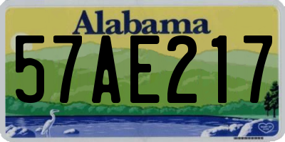AL license plate 57AE217