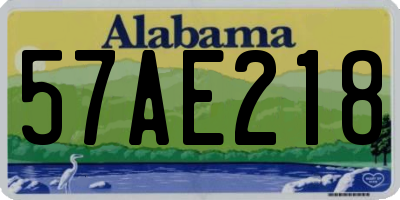 AL license plate 57AE218