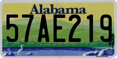 AL license plate 57AE219