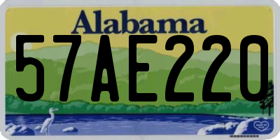 AL license plate 57AE220