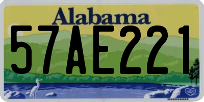 AL license plate 57AE221