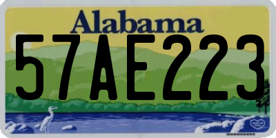 AL license plate 57AE223