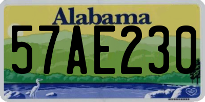AL license plate 57AE230
