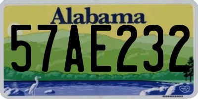AL license plate 57AE232