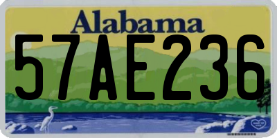 AL license plate 57AE236