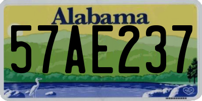 AL license plate 57AE237