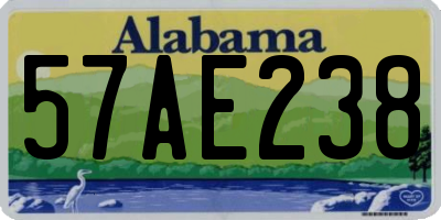 AL license plate 57AE238