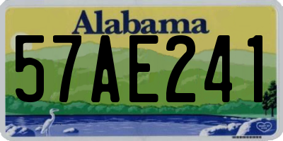 AL license plate 57AE241