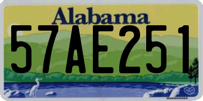 AL license plate 57AE251
