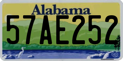 AL license plate 57AE252