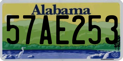 AL license plate 57AE253