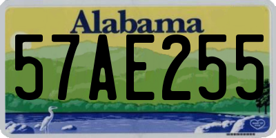 AL license plate 57AE255