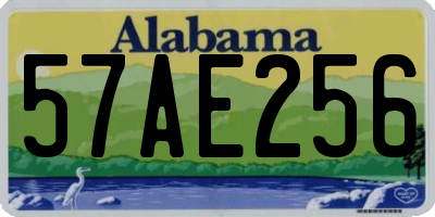 AL license plate 57AE256
