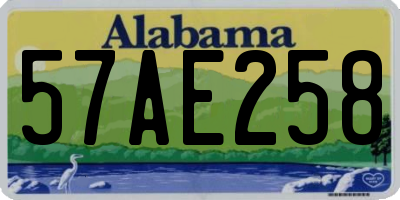AL license plate 57AE258