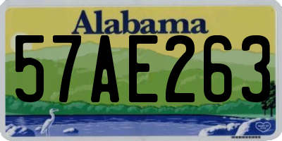 AL license plate 57AE263